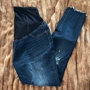 Isabel Maternity by Ingrid & Isabel Blue Distressed Jeggings